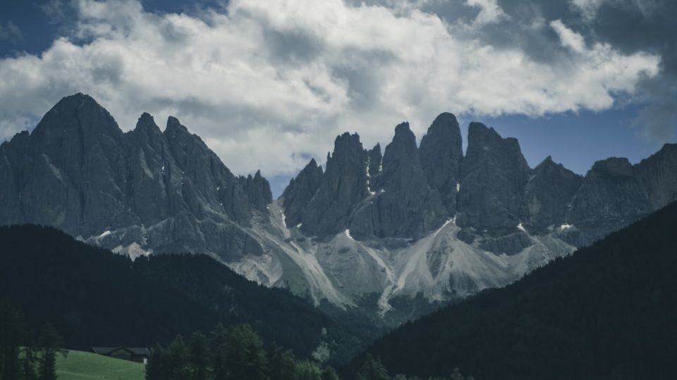 aerial photography of mountains
